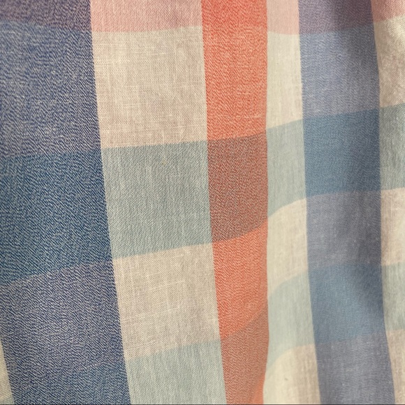 J. Crew | Linen Blend Gingham Side Tie Sleeveless Top - Picture 5 of 8